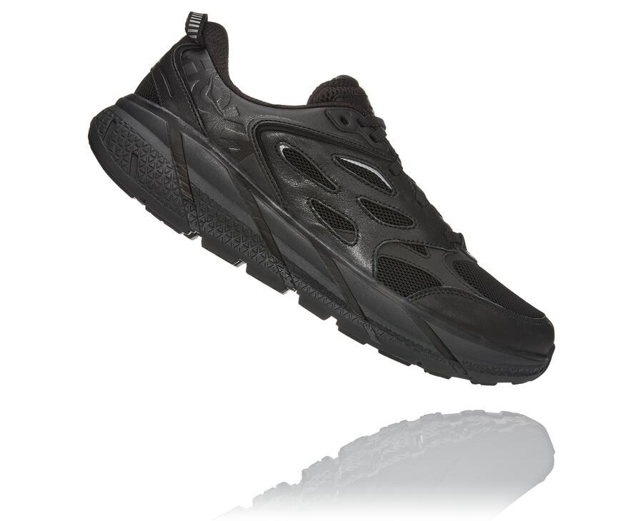 Hoka Australia One One Clifton L - Mens Running Shoes Black - NGMSQ-9016